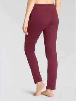 Pantalon molletonné pantalon basique avec petit logo brodé