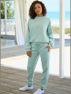 Pantalon molletonné pantalon sweat avec logo imprimé