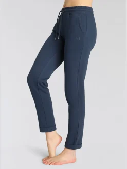 Pantalon molletonné pantalon basique avec petit logo brodé