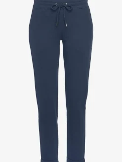 Pantalon molletonné pantalon basique avec petit logo brodé