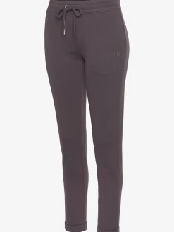 Pantalon molletonné pantalon basique avec petit logo brodé