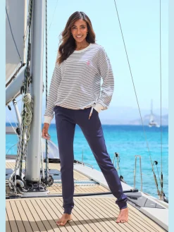 Pantalon molletonné pantalon sweat au coloris uni tendance