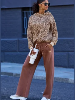 Pantalon molletonné pantalon sweat large et décontracté