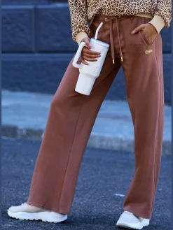 Pantalon molletonné pantalon sweat large et décontracté