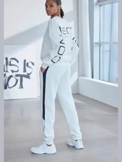 Pantalon molletonné pantalon sweat avec poche latérale fendue