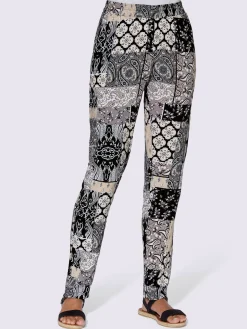 Pantalon motif patchwork
