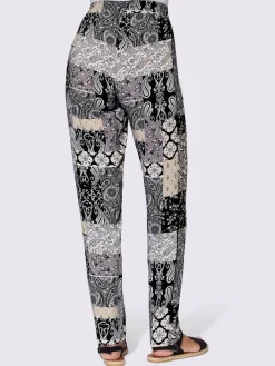 Pantalon motif patchwork