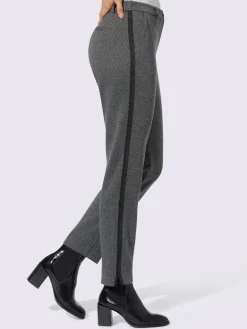 Pantalon motif pied-de-poule fin