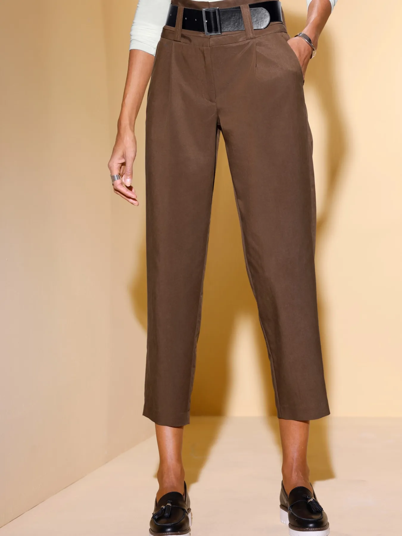 Pantalon paperbag ceinture incluse