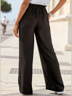 Pantalon paperbag coulisse à la taille