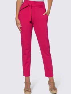 Pantalon paperbag coupe carotte