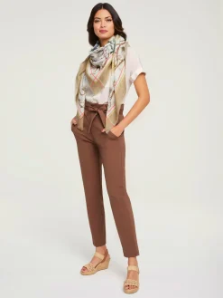 Pantalon paperbag coupe carotte