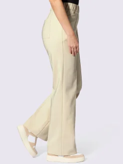 Pantalon plis repassés piqués, aspect soigné