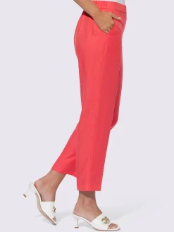 Pantalon plissé matière structurée mate et brillante