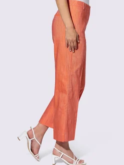 Pantalon plissé qualité denim teintée