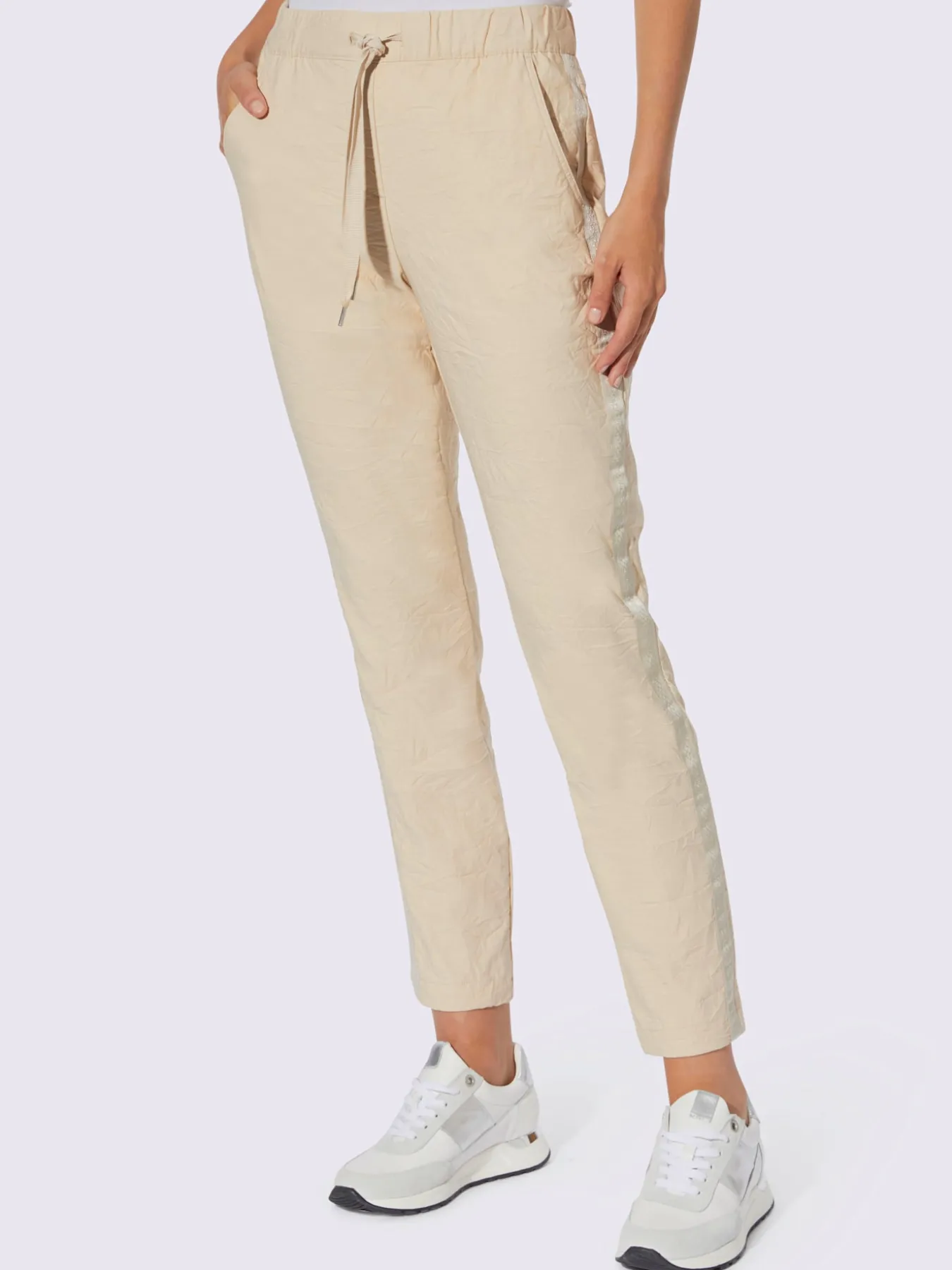 Pantalon skinny ceinture avec coulisse