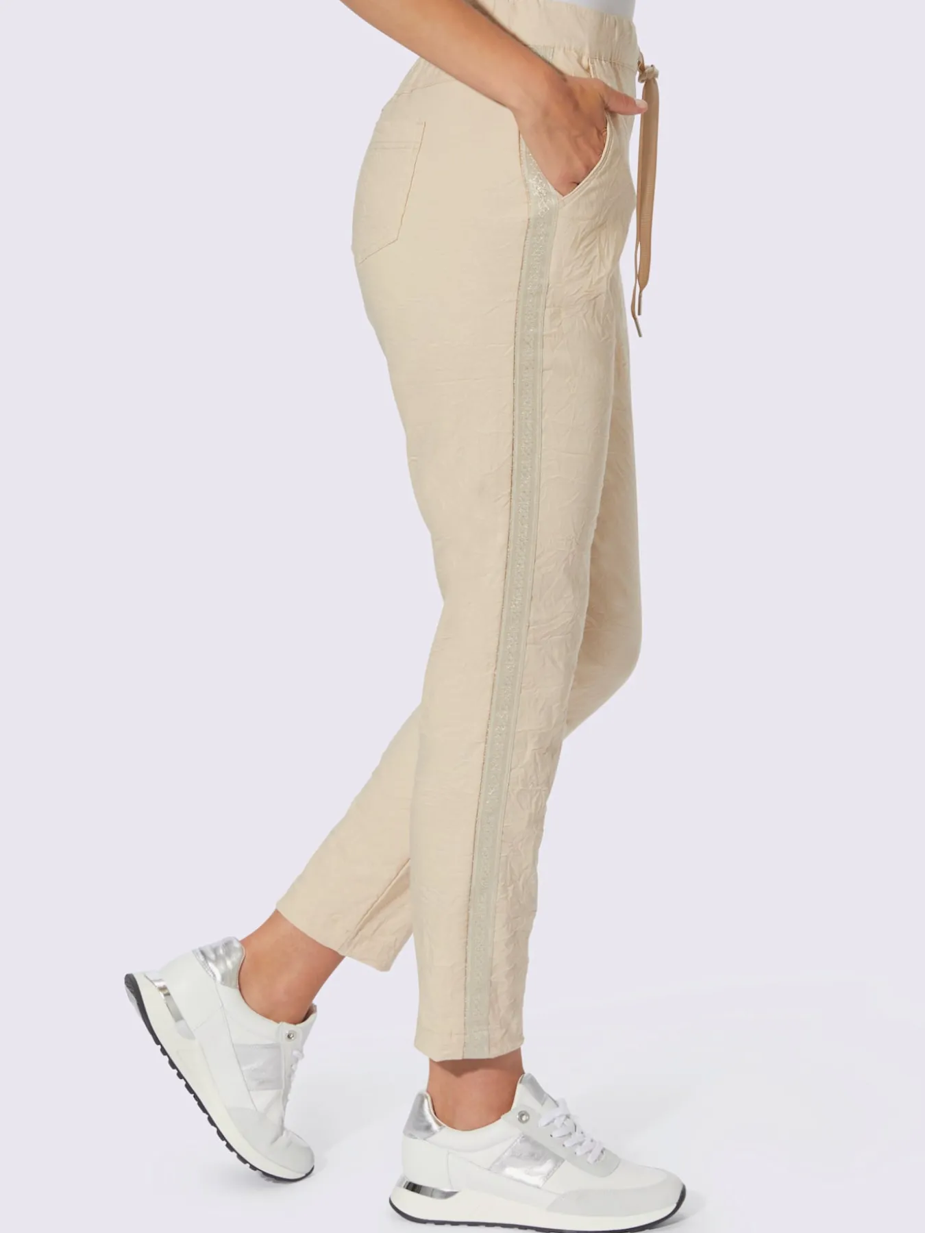 Pantalon skinny ceinture avec coulisse