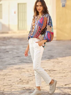 Pantalon skinny ceinture avec coulisse
