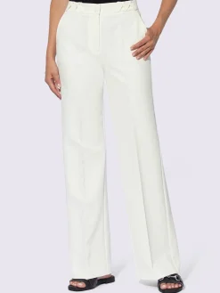 Pantalon tailleur coupe droite aux jambes
