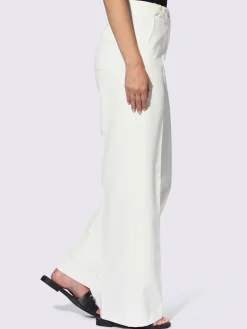 Pantalon tailleur coupe droite aux jambes
