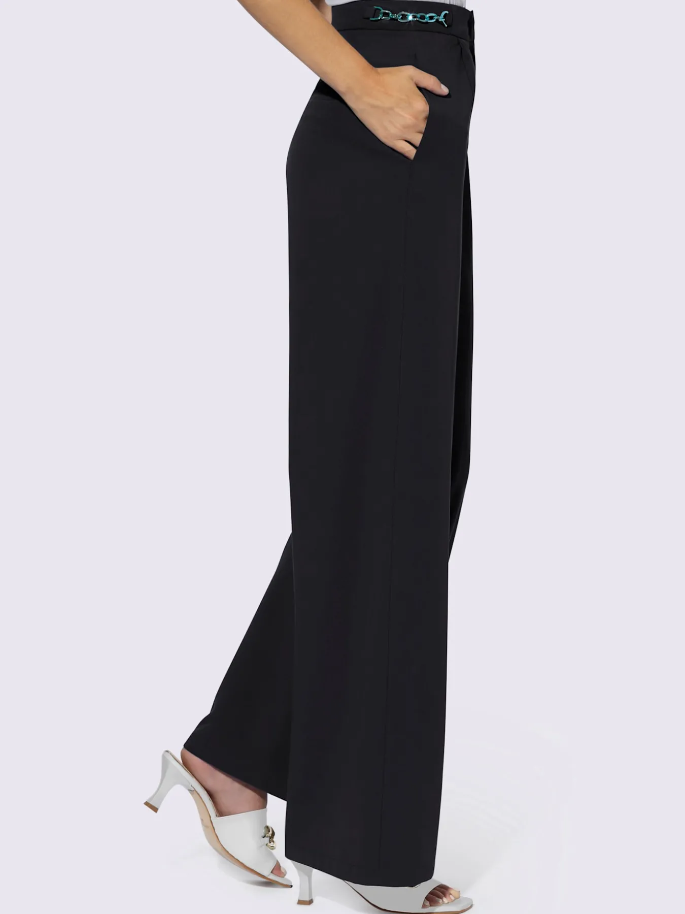 Pantalon tailleur jambes larges mode