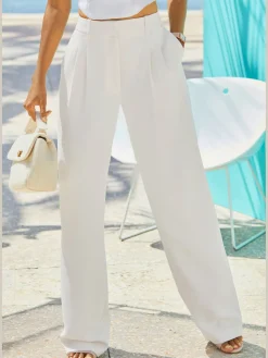 Pantalon tailleur pantalon femme à pinces