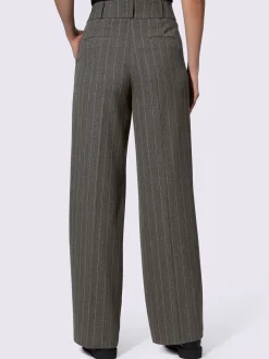Pantalon tissé fines rayures classiques