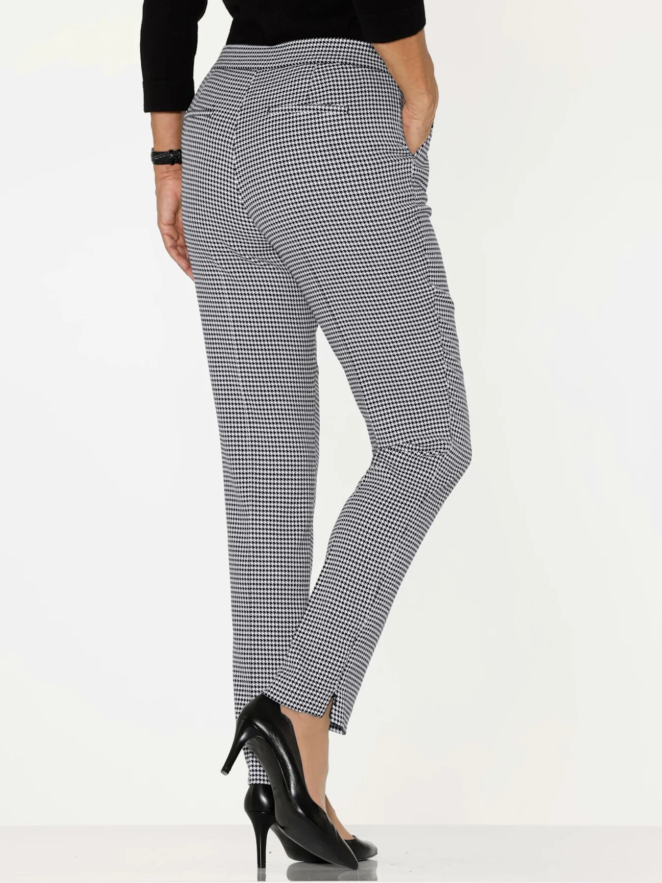Pantalon tissé joli motif jacquard