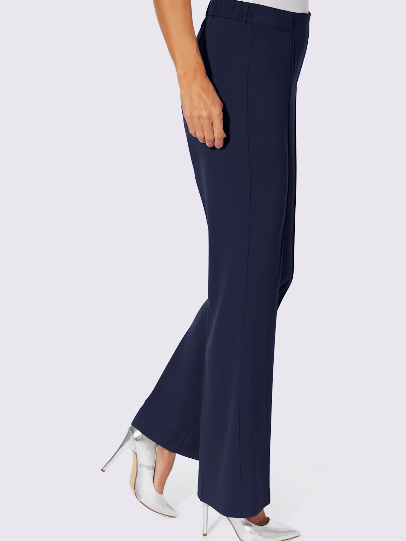 Pantalon tissé mélange de matières facile d'entretien