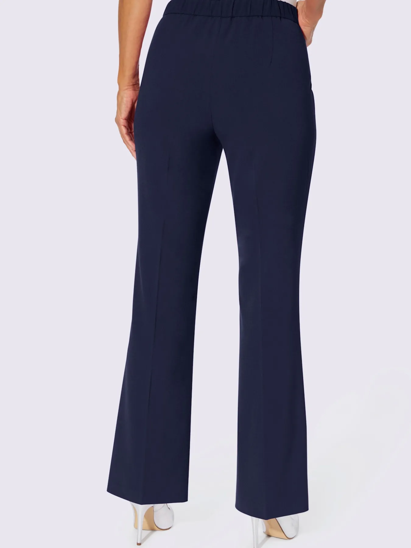 Pantalon tissé mélange de matières facile d'entretien