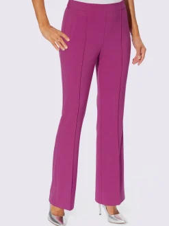 Pantalon tissé mélange de matières facile d'entretien