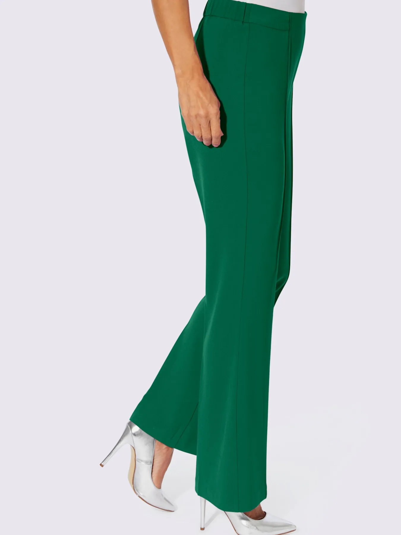 Pantalon tissé mélange de matières facile d'entretien