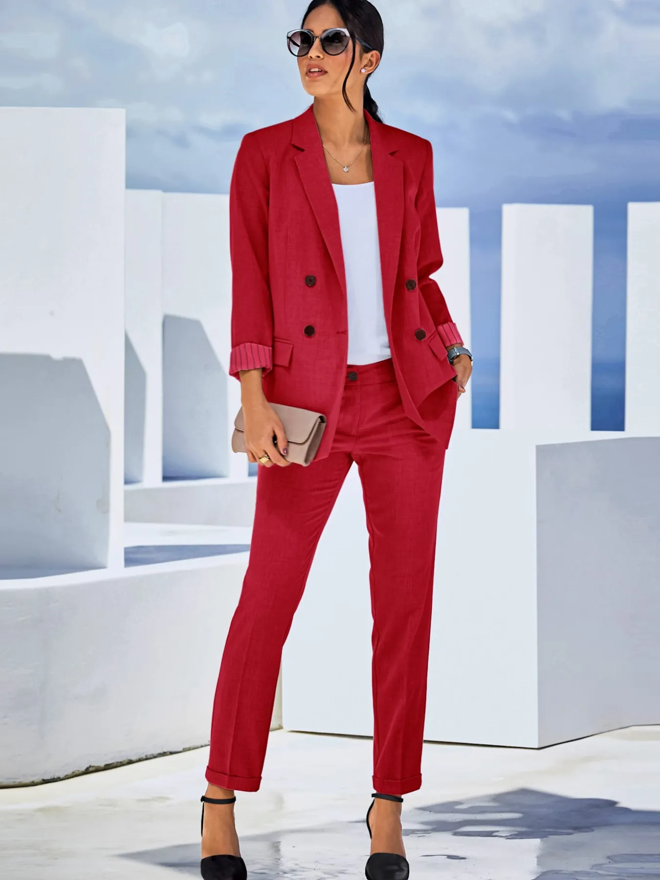 Pantalon tissé structure indéformable