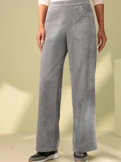 Pantalon velours ceinture élastique pour plus de confort