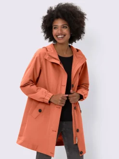 Parka boutons contrastés élégants