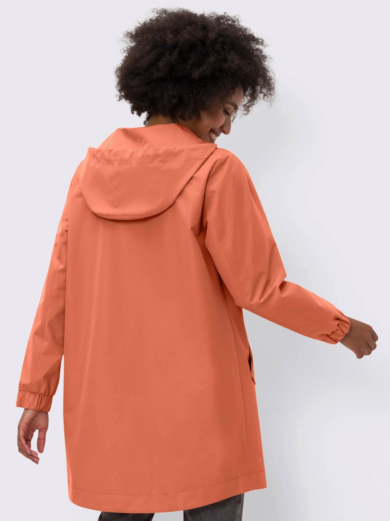 Parka boutons contrastés élégants