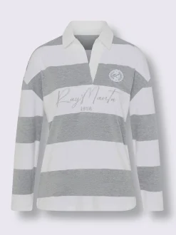 Polo à manches longues motif à rayures mode