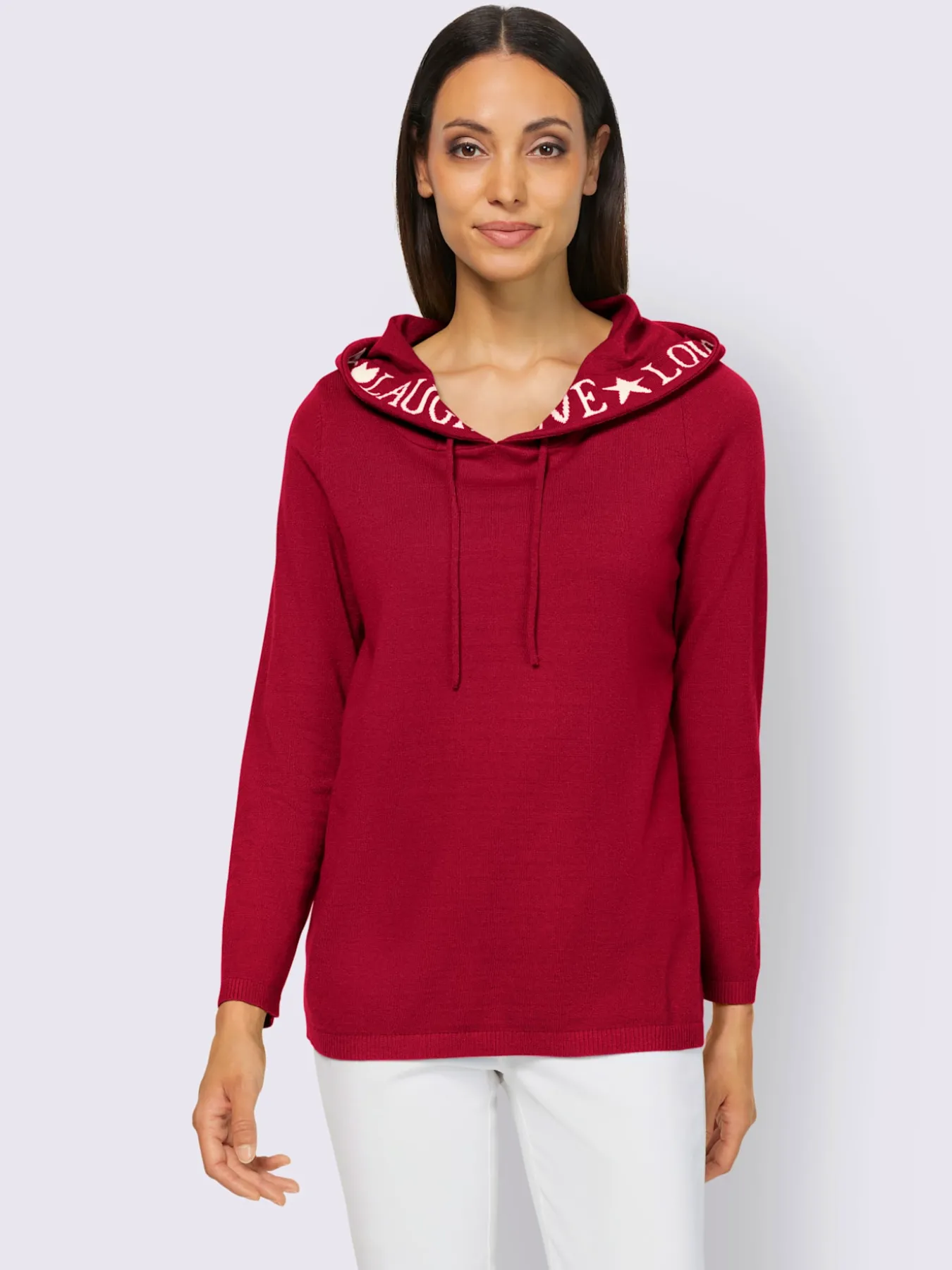 Pull à capuche capuche avec coulisse et lien à nouer