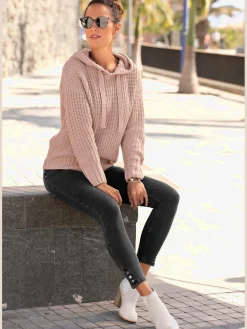 Pull à capuche en grosse maille douce