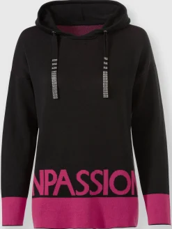 Pull à capuche joli aspect contrasté