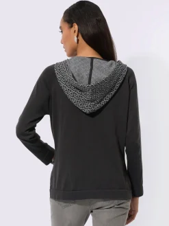 Pull à capuche pierres fantaisie