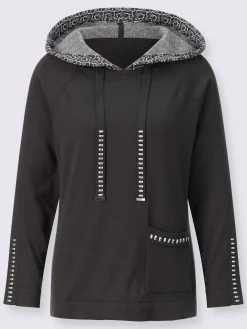 Pull à capuche pierres fantaisie