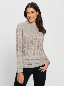 Pull à col montant 50% coton