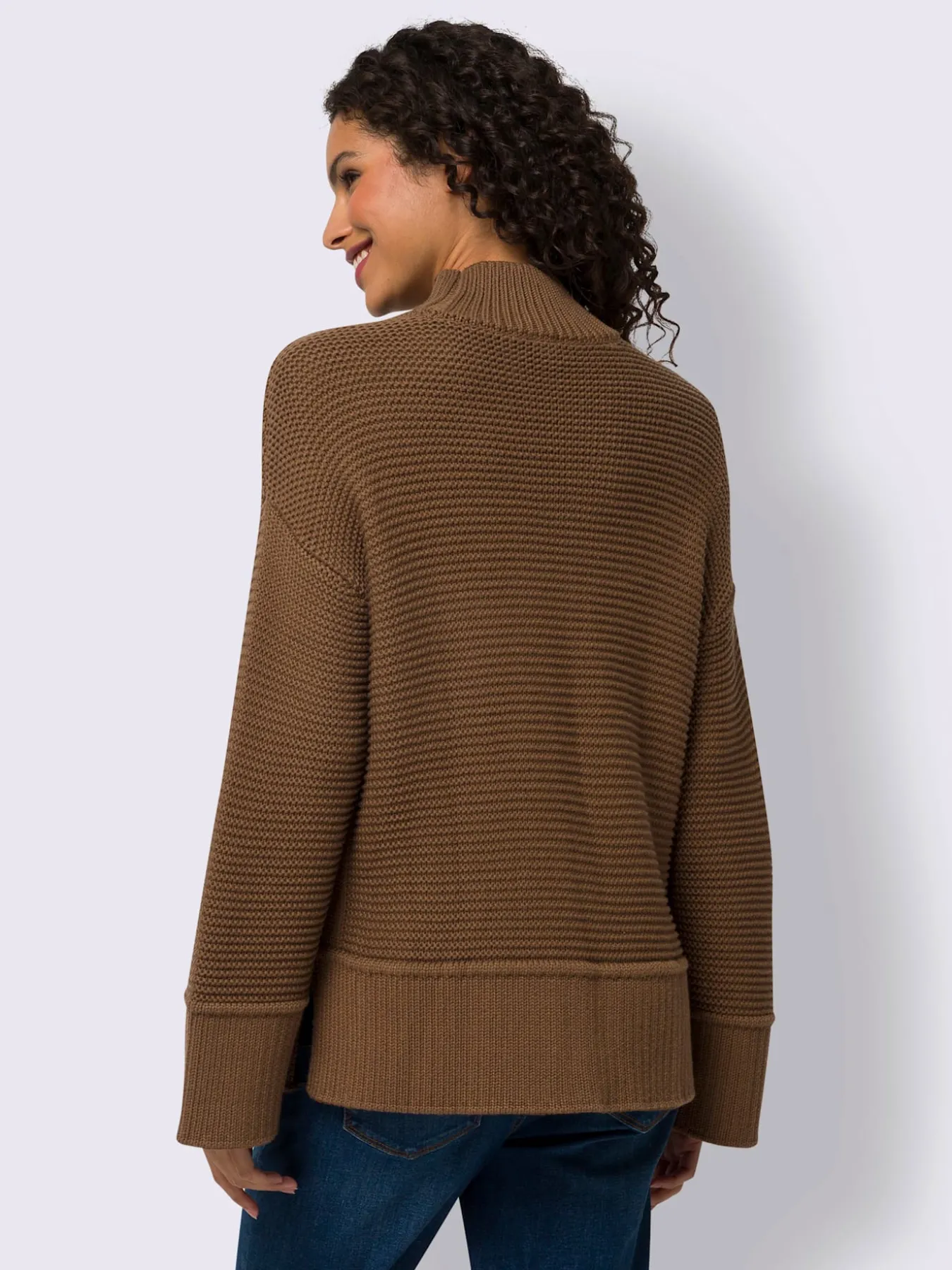 Pull à col montant 50% coton