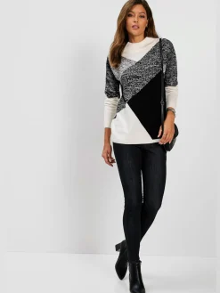 Pull à col montant 50% coton