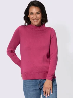 Pull à col montant 50% coton