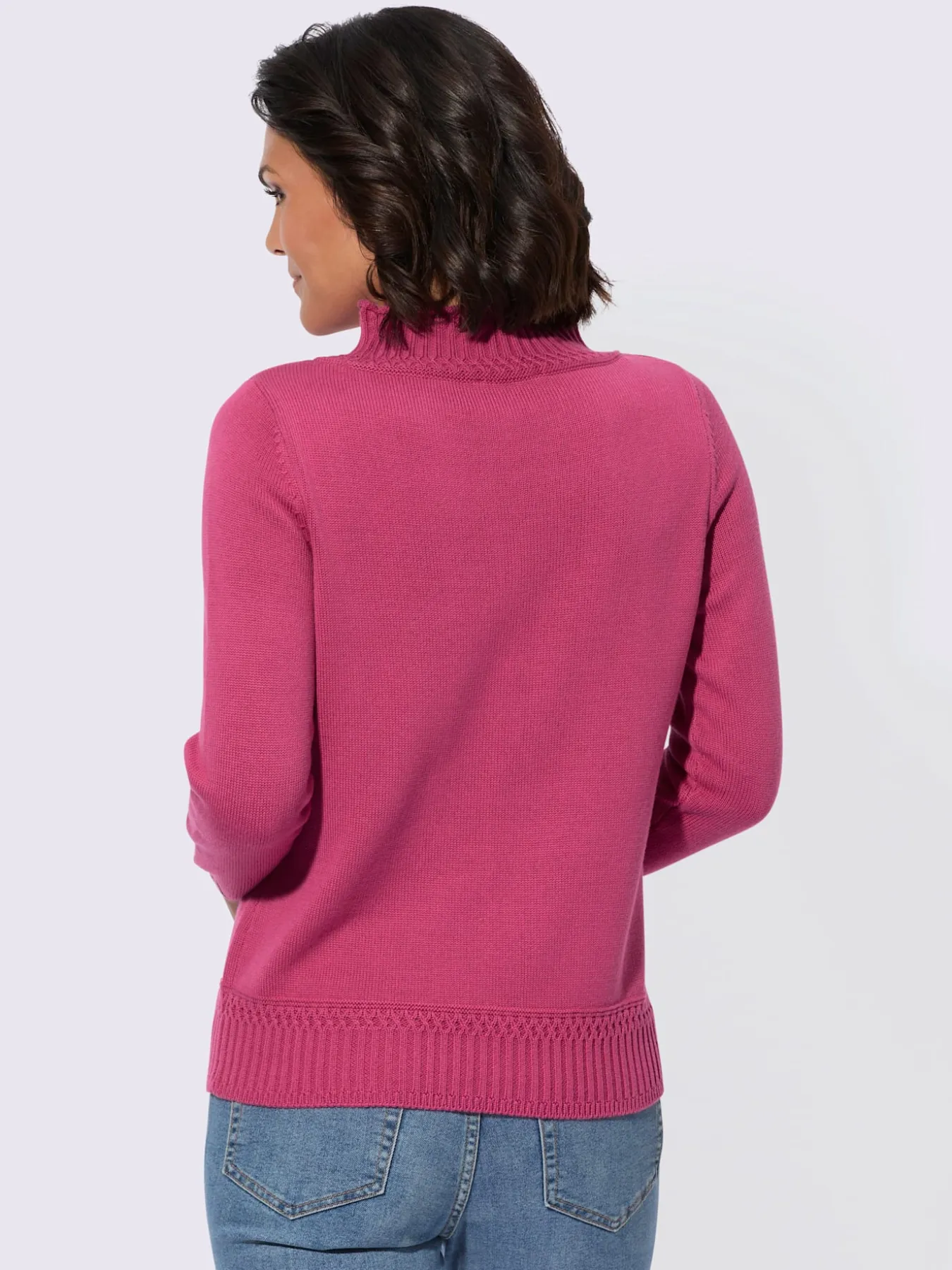 Pull à col montant 50% coton