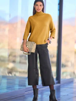 Pull à col montant 50% viscose