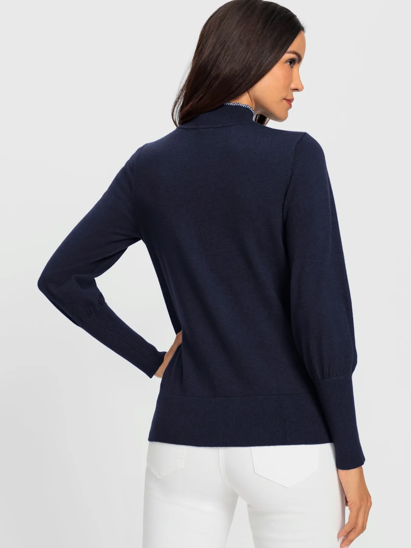 Pull à col montant 50% viscose