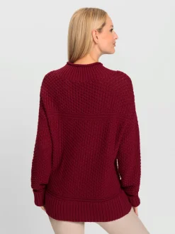 Pull à col montant jolie structure tricot